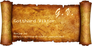 Gotthard Viktor névjegykártya